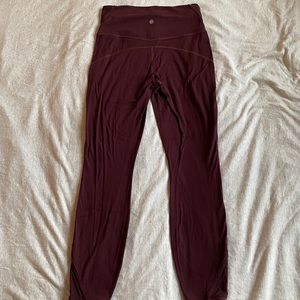 Maroon Athleta Yoga Leggings